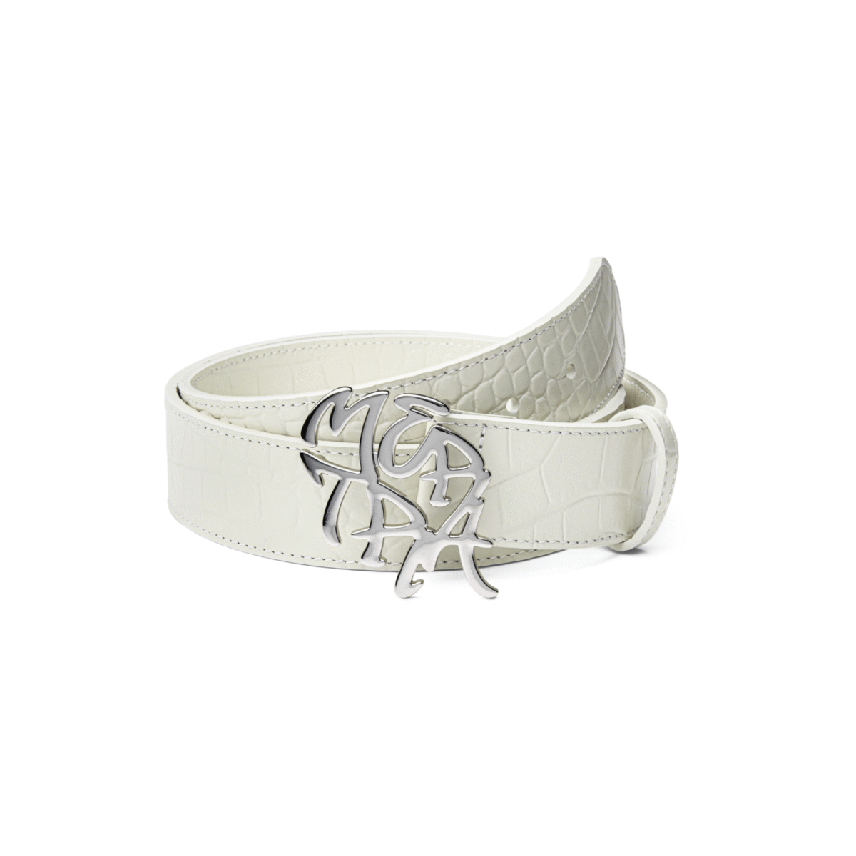 Alligator Skin Belt (White)