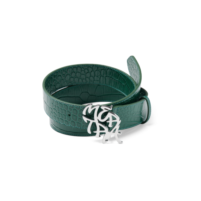 Alligator Skin Belt (Green)